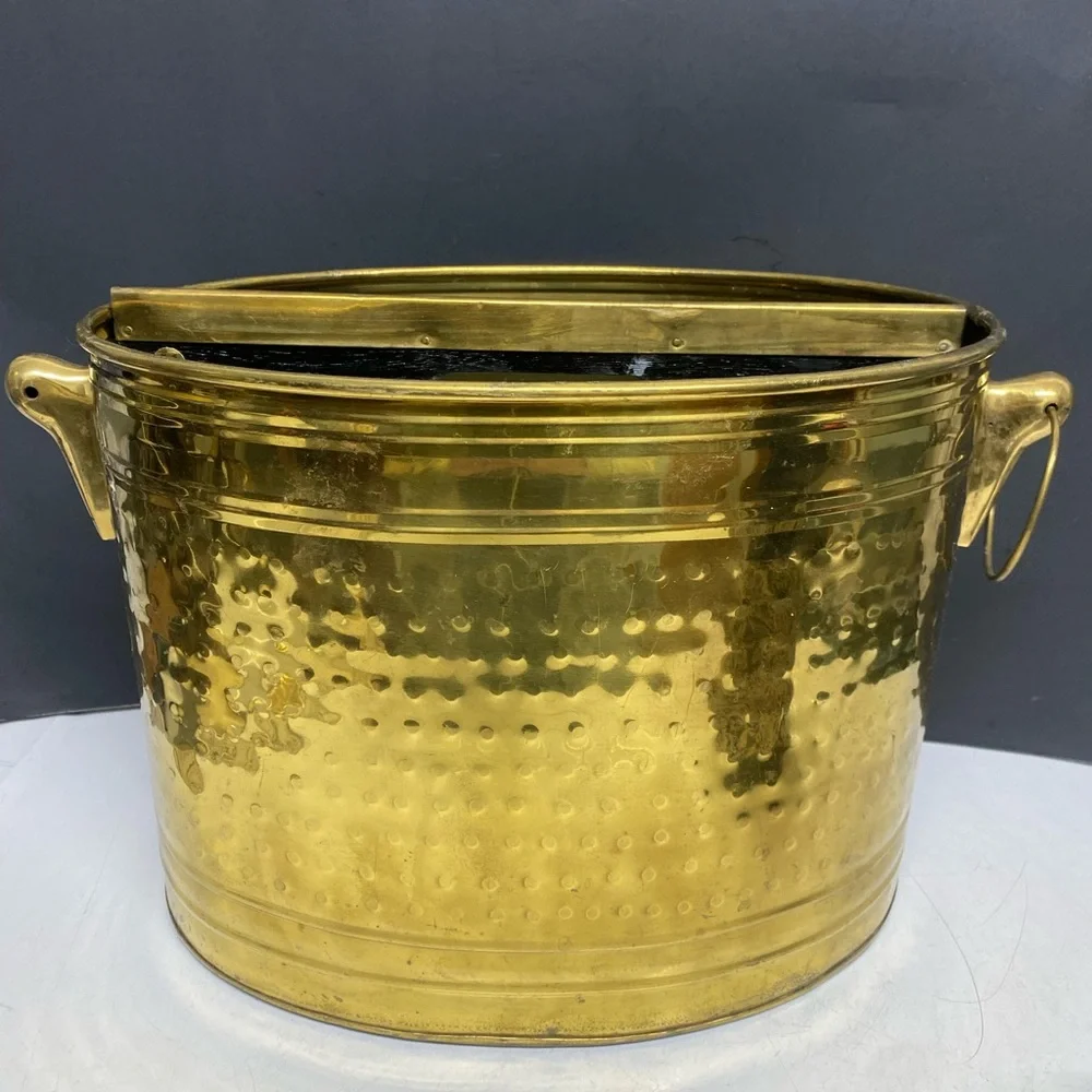 Lacquered Brass Decorative Divided Container